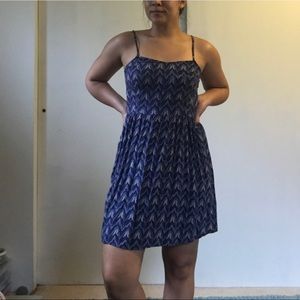 Blue printed dress